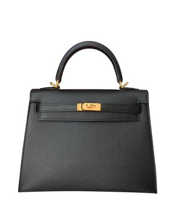 Hermes Kelly Bag 25 Epsom Leather Black