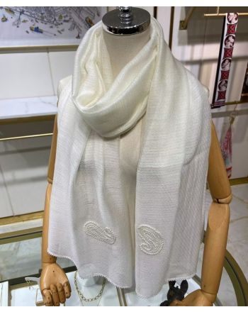 Chanel Women's Pearl Print Scarf