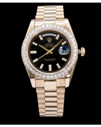 Rolex Day-Date President Automatic Watch Black