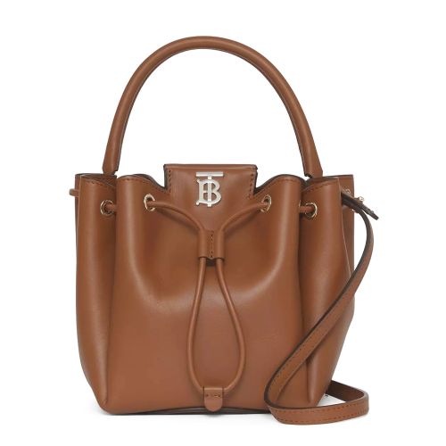 Burberry Monogram Motif Leather Bucket Bag